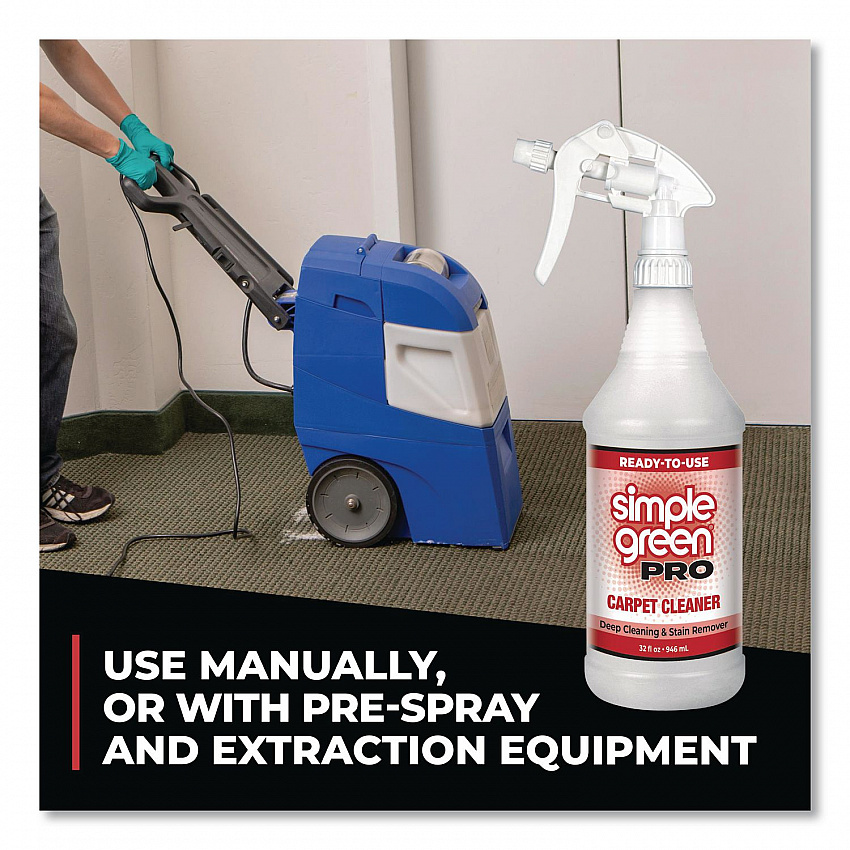 Pro Carpet Cleaner Ready-To-Use, Unscented, 32 oz Spray Bottle, 12/Carton (0506032)
