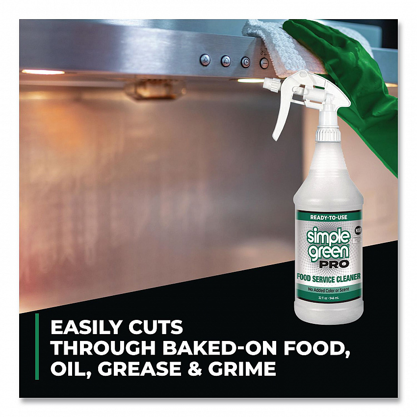 Pro Food Service Cleaner Ready-To-Use, 32 oz Spray Bottle, 12/Carton (0601032)