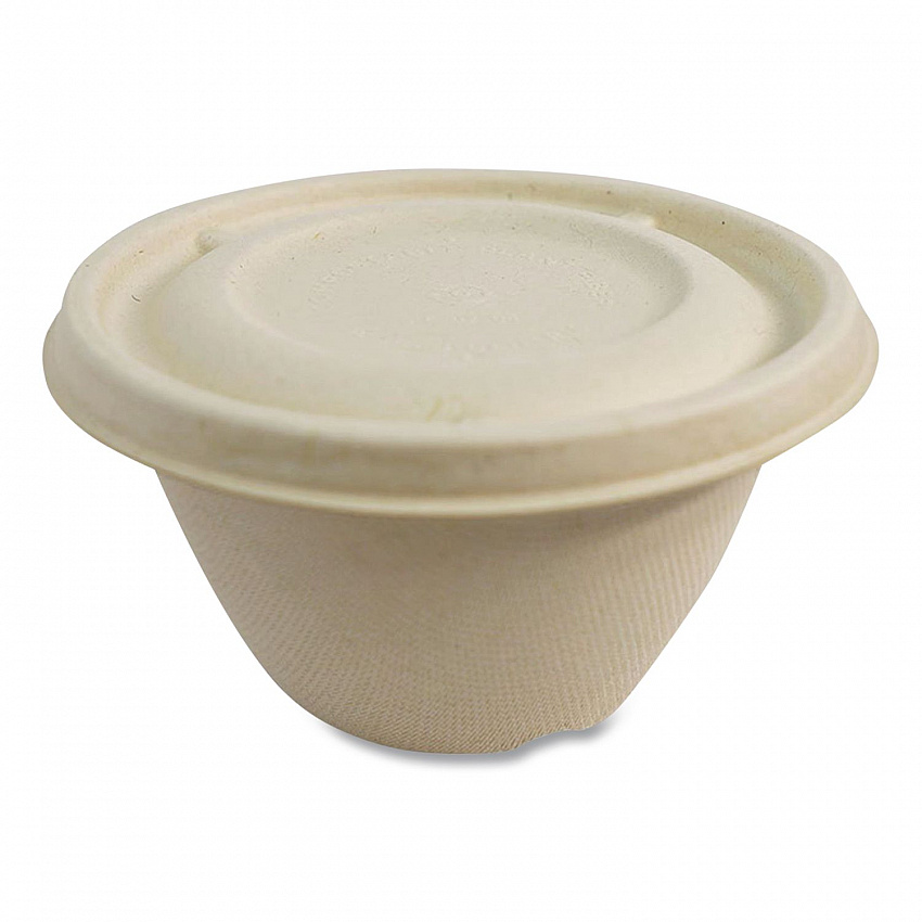 Fiber Lids for Fiber Barrel Bowls, 4.7" Diameter, Natural, Paper, 500/Carton (BBLSC12NLF)