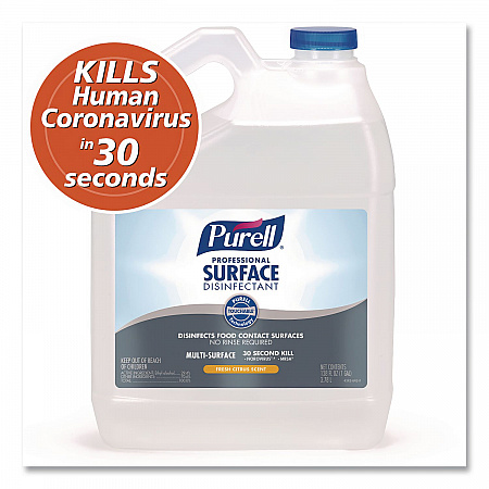 Professional Surface Disinfectant, Fresh Citrus Scent 1 gal Bottle,  4/Carton (434204CT)