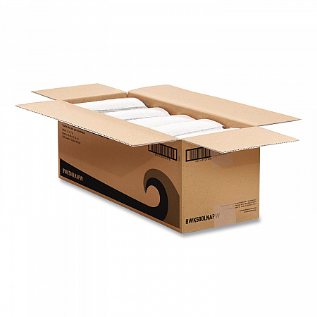 Guest Towels, 1-Ply, 12 x 17, White, 100/Pack, 5 Packs/Carton (500LNAPW)
