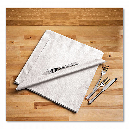 Linen-Feel Flat Napkins, 1-Ply, 14 x 14, White, 1,000/Carton (14X14LNAPW)