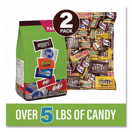 Assortment Milk Chocolate/Mar's Chocolate Favorites, 30.22 oz Bag and 62.6 oz Bag/Carton (60004054)