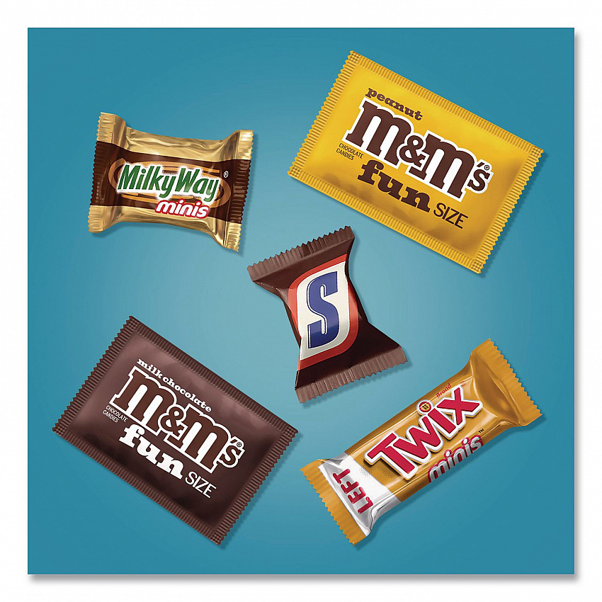 Assortment Milk Chocolate/Mar's Chocolate Favorites, 30.22 oz Bag and 62.6 oz Bag/Carton (60004054)