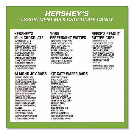Assortment Milk Chocolate/Mar's Chocolate Favorites, 30.22 oz Bag and 62.6 oz Bag/Carton (60004054)