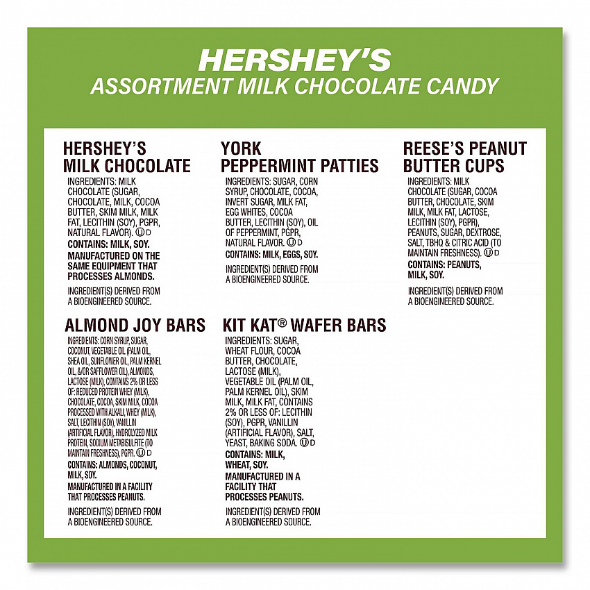 Assortment Milk Chocolate/Mar's Chocolate Favorites, 30.22 oz Bag and 62.6 oz Bag/Carton (60004054)
