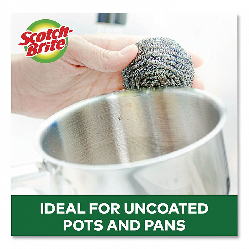 Stainless Steel Scrubber, Silver (84)