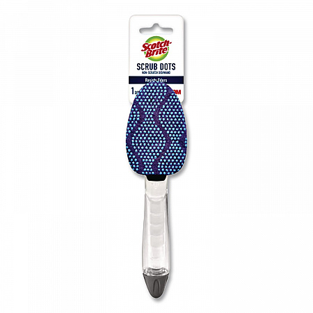 Scrub Dots Non-Scratch Dishwand, Blue, 4/Box (6904BX)