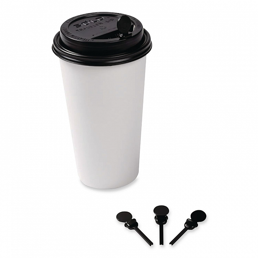 Beverage Plugs, 2", Black, 2,000/Carton (CPLUGBK)