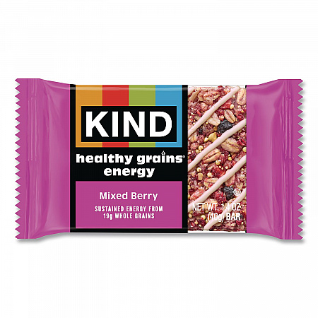 Healthy Grains Energy Mixed Berry Bars, 1.4 oz Bar, 10/Box (67073)