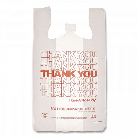 Thank You Bags, Thank You - Have a Nice Day Labeling, Cut-Out Handles, 11.5
