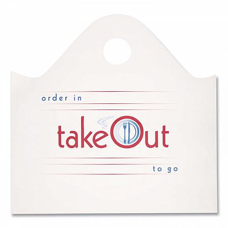 Wave Top To-Go Bags, Take-Out Labeling, Cut-Out Handles, 19