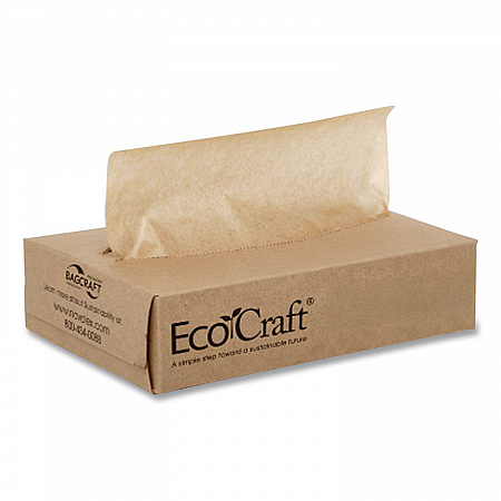 EcoCraft Interfolded Soy Wax Deli Sheets, 8 x 10.75, 500/Box, 12 Boxes/Carton (016008)