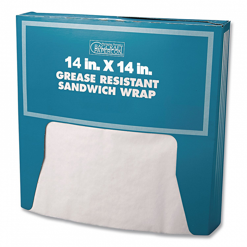 Grease-Resistant Paper Wraps and Liners, 14 x 14, White, 1,000/Box,  4 Boxes/Carton (057014)