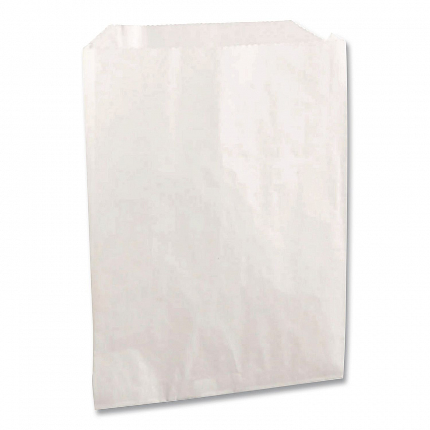 Grease-Resistant Single-Serve Bags, 6" x 0.75" x 6.5", White, 2,000/Carton (300405)