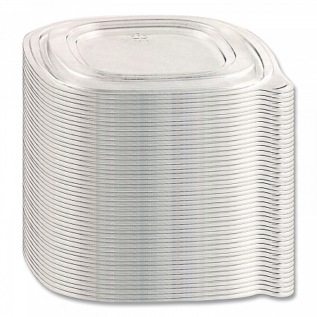 Crystal Classics Lids, 8.13 x 8.13 x 0.34, Clear, Plastic, 150/Carton (4308115)