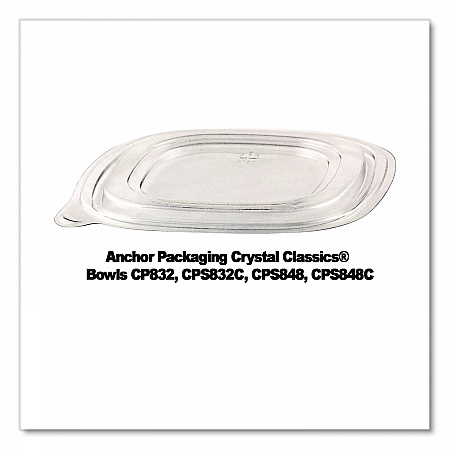 Crystal Classics Lids, 8.13 x 8.13 x 0.34, Clear, Plastic, 150/Carton (4308115)