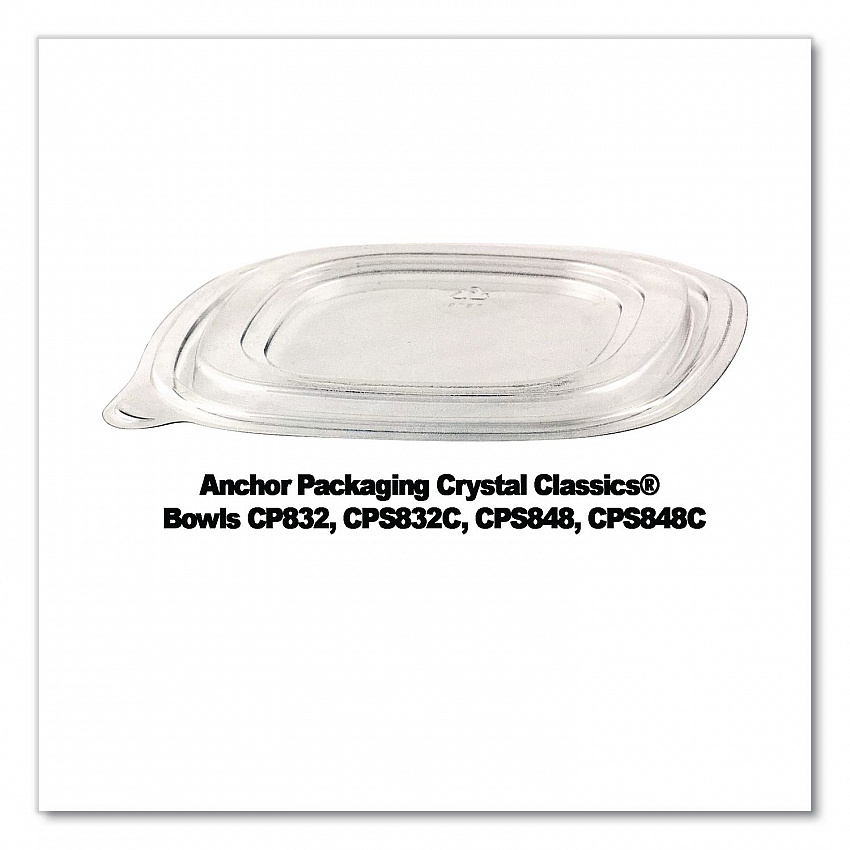 Crystal Classics Lids, 8.13 x 8.13 x 0.34, Clear, Plastic, 150/Carton (4308115)