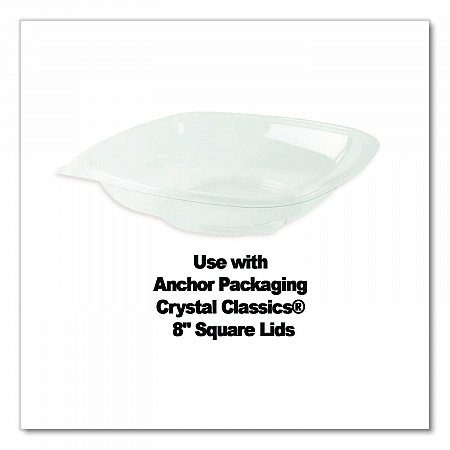 Crystal Classics Bowl, 32 oz, 8.13 x 8.13 x 1.75, Clear, Plastic, 150/Carton (4548110)