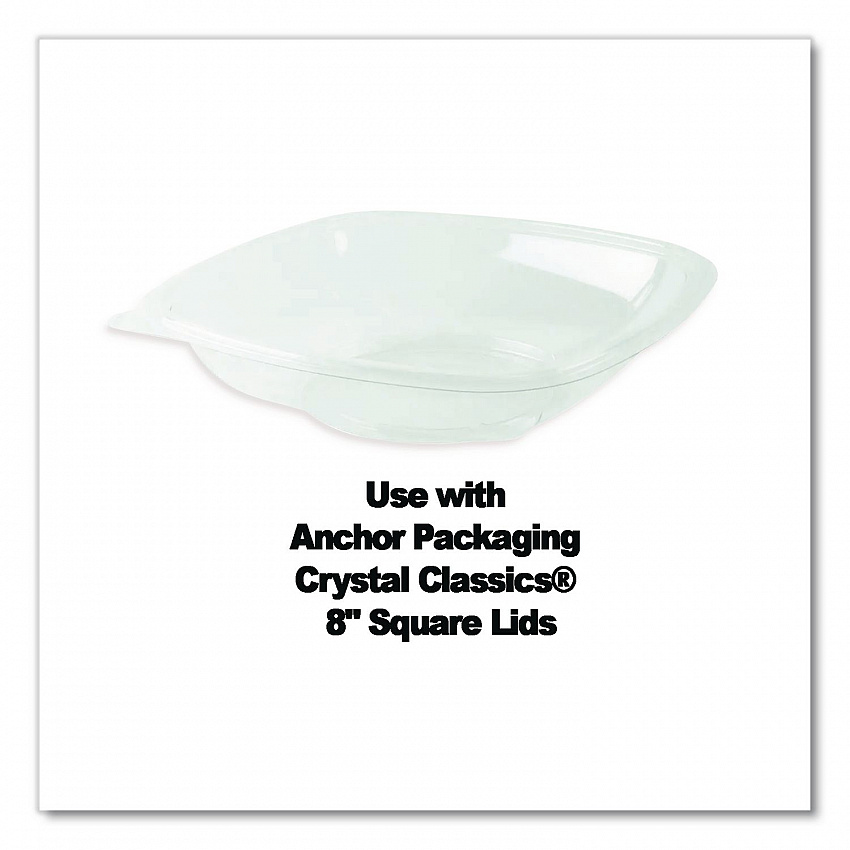 Crystal Classics Bowl, 32 oz, 8.13 x 8.13 x 1.75, Clear, Plastic, 150/Carton (4548110)