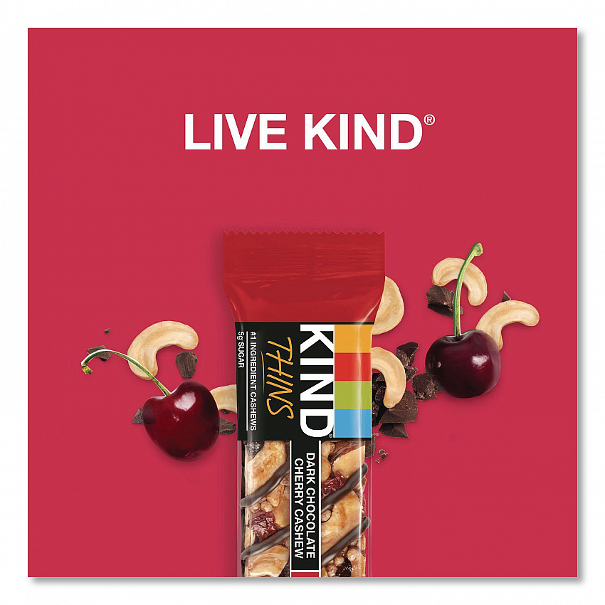 Thins Peanut Butter Dark Chocolate and Dark Chocolate Cherry Cashew Variety Pack, 0.74 oz Bar, 20/Box (41891)
