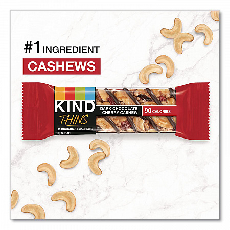 Thins Peanut Butter Dark Chocolate and Dark Chocolate Cherry Cashew Variety Pack, 0.74 oz Bar, 20/Box (41891)