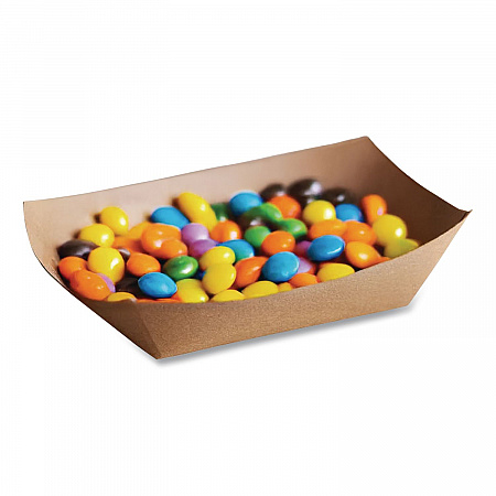 EcoCraft Food Trays, 2 lb Capacity, 6.5 x 1.63 x 1.63, Natural, Paper, 1,000/Carton (300697)