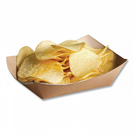 EcoCraft Food Trays, 3 lb Capacity, Natural, Paper, 500/Carton (300699)