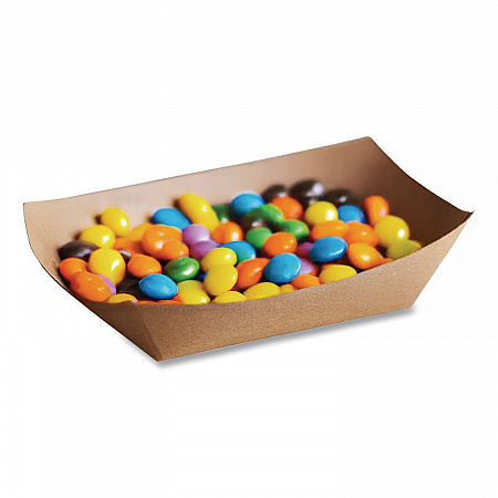 EcoCraft Food Trays, 3 lb Capacity, Natural, Paper, 500/Carton (300699)