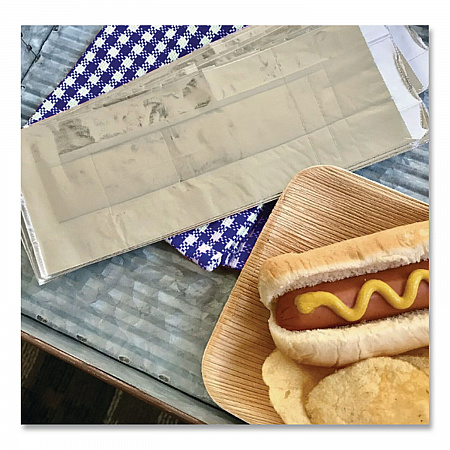 Foil Single-Serve Bags, Unlabeled Hot Dog, 3.5