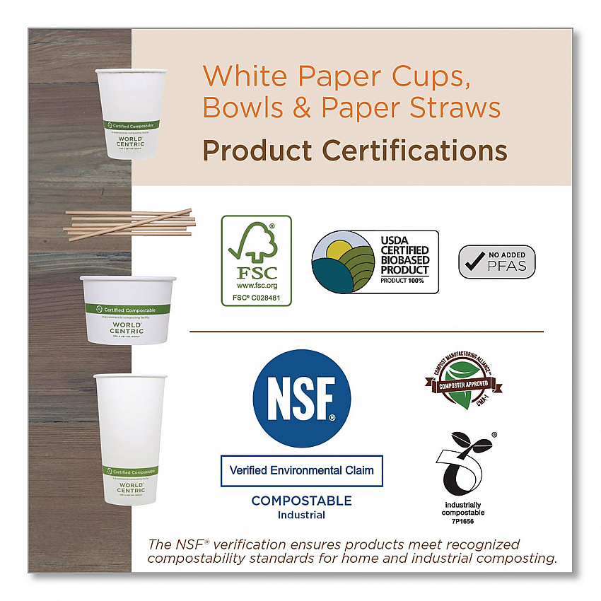 Sustainable Kraft Paper Straws, Wrapped, 8", Natural, 6,000/Carton (STPA8WK)