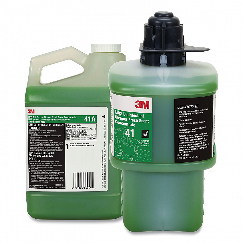 MBS Disinfectant Cleaner Concentrate, Fresh Scent, 0.5 gal Bottle, 4/Carton (41A)