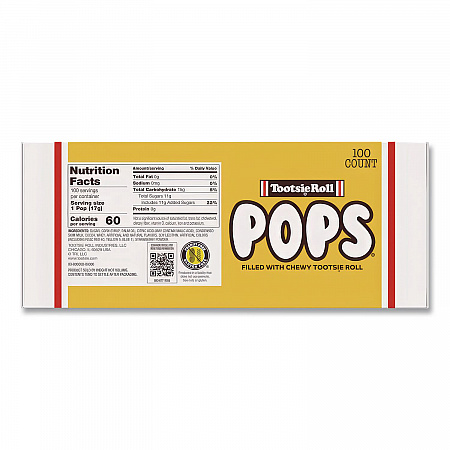 Tootsie Pops, Assorted Original Flavors, 0.6 oz Lollipops, 100/Box (0508)
