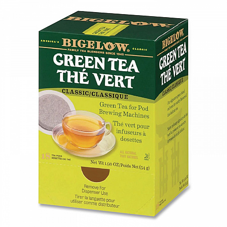 Green Tea Pods, 1.90 oz, 18/Box (007906)