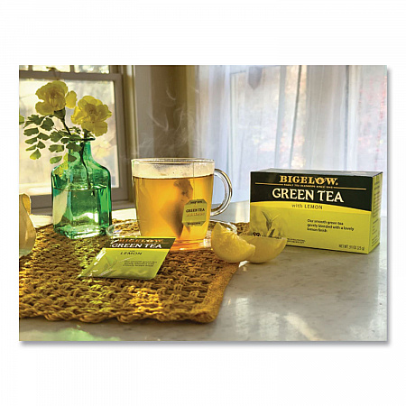 Green Tea with Lemon, Lemon, 0.34 lbs, 28/Box (10346)