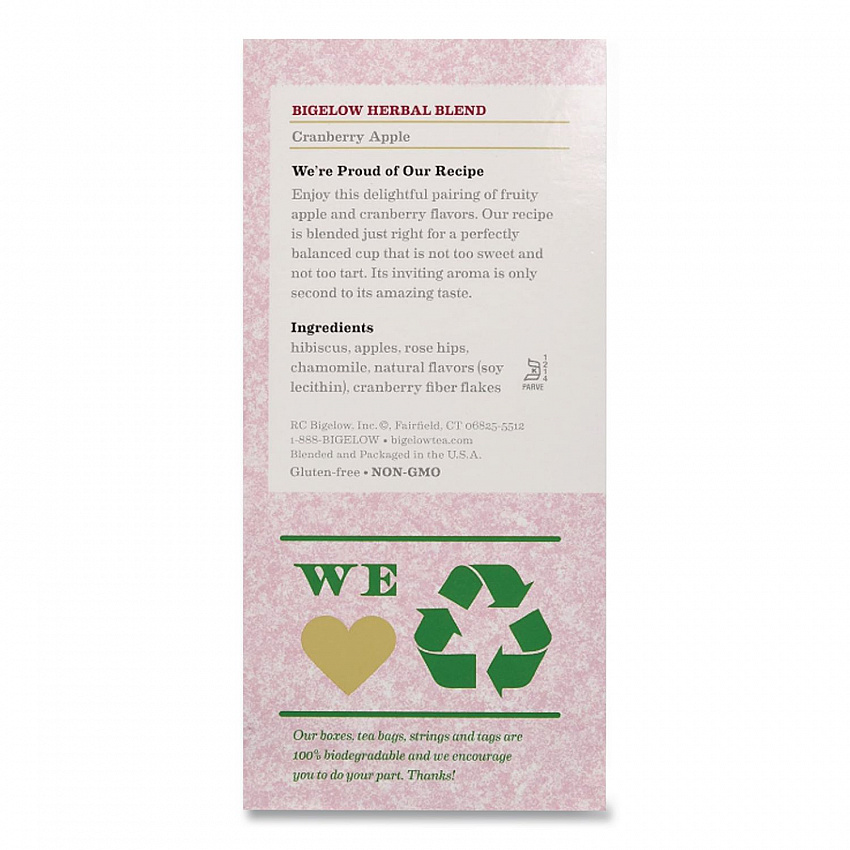 Cranberry Apple Herbal Tea, 28/Box (10400)
