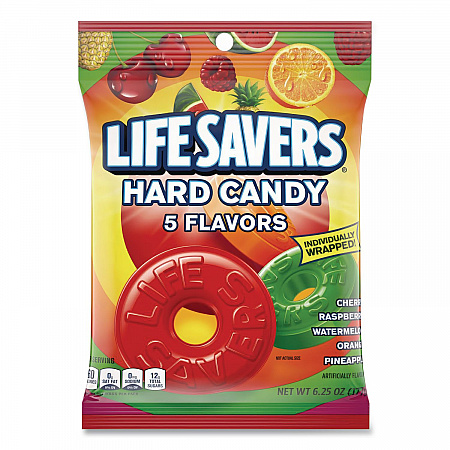 Hard Candy, Original Five Flavors, 6.25 oz Bag (88501)