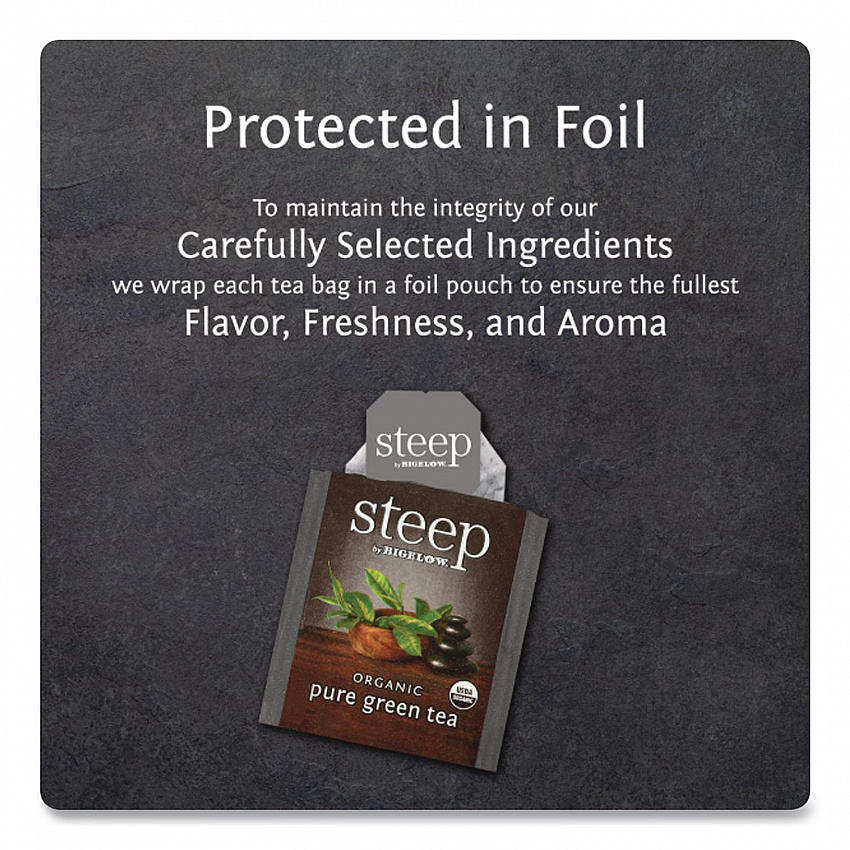 steep Tea, Pure Green, 0.91 oz Tea Bag, 20/Box (17703)