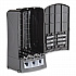 Trio Utensil Dispenser, Holds 100 Forks/100 Knives/100 Spoons, 13.39 x 15.75 x 23.62, Black (56102200)