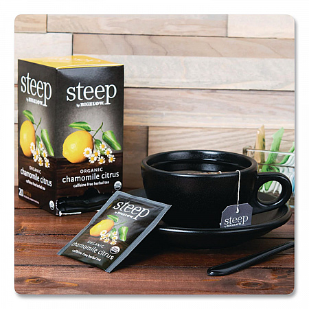steep Tea, Chamomile Citrus Herbal, 1 oz Tea Bag, 20/Box (17707)