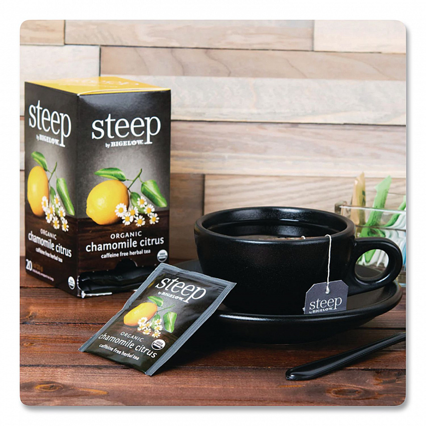 steep Tea, Chamomile Citrus Herbal, 1 oz Tea Bag, 20/Box (17707)
