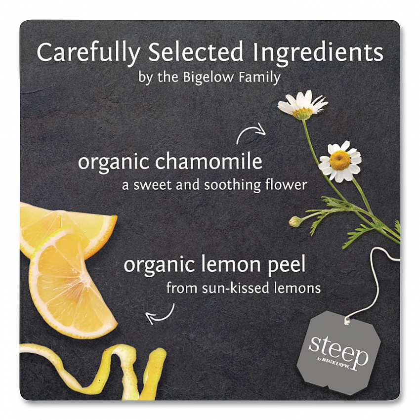 steep Tea, Chamomile Citrus Herbal, 1 oz Tea Bag, 20/Box (17707)