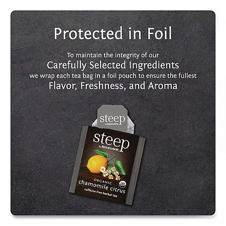 steep Tea, Chamomile Citrus Herbal, 1 oz Tea Bag, 20/Box (17707)