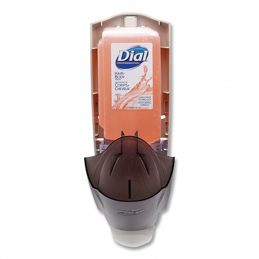 1 Liter Manual Liquid Dispenser, 1 L, 5.1 x 4 x 12.3, Translucent Smoke, 6/Carton (03922)
