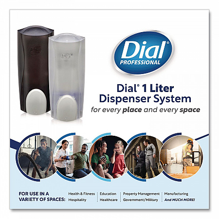 1 Liter Manual Liquid Dispenser, 1 L, 5.1 x 4 x 12.3, Translucent Smoke, 6/Carton (03922)
