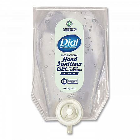 Antibacterial Gel Hand Sanitizer Refill for Versa Dispenser, Fragrance-Free, 15 oz, 6/Carton (12258CT)