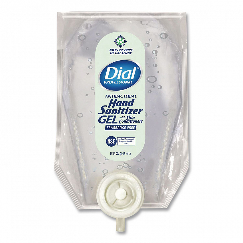 Antibacterial Gel Hand Sanitizer Refill for Versa Dispenser, Fragrance-Free, 15 oz, 6/Carton (12258CT)