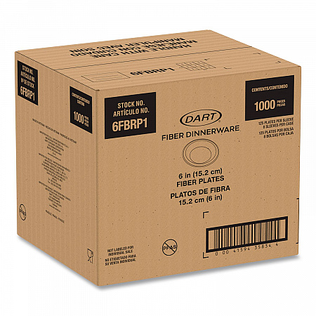 Compostable Molded Fiber Dinnerware, ProPlanet Seal, Plate, 6