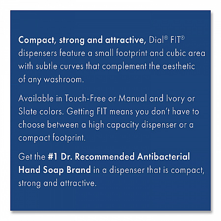 FIT Universal Touch Free Dispenser, 1 L, 4 x 5.4 x 11.2, Slate, 3/Carton (16626)