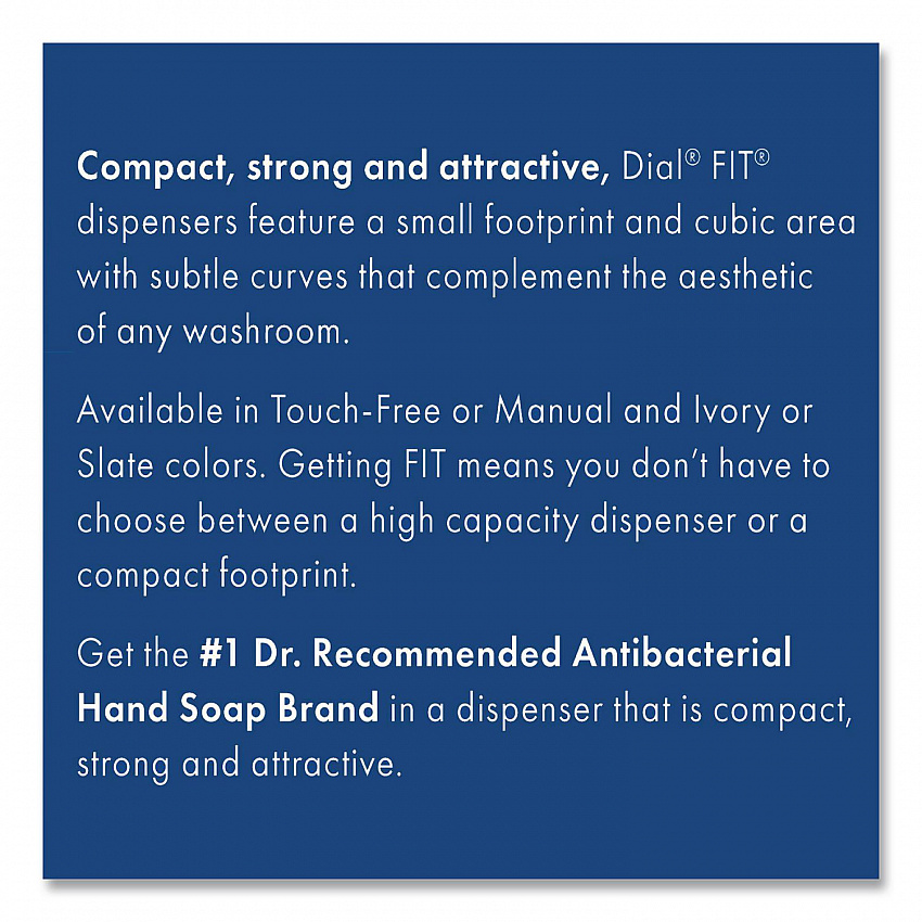 FIT Universal Touch Free Dispenser, 1 L, 4 x 5.4 x 11.2, Ivory, 3/Carton (16652)